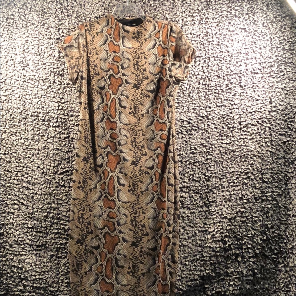 Fashion Nova Snakeskin print Body Con Dress
